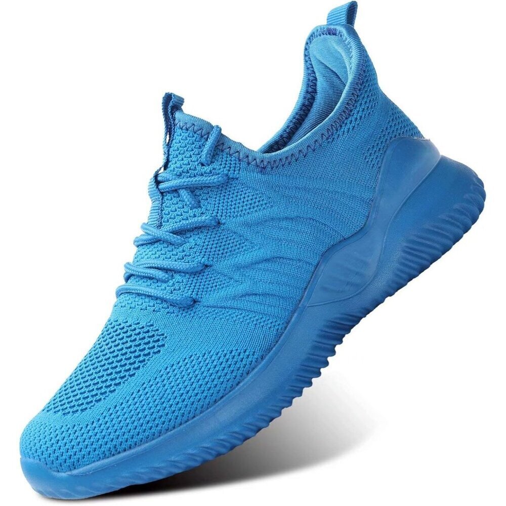 Women's Blue Slip On Lightweight Casual Pull-on Mesh Tennis Sneakers